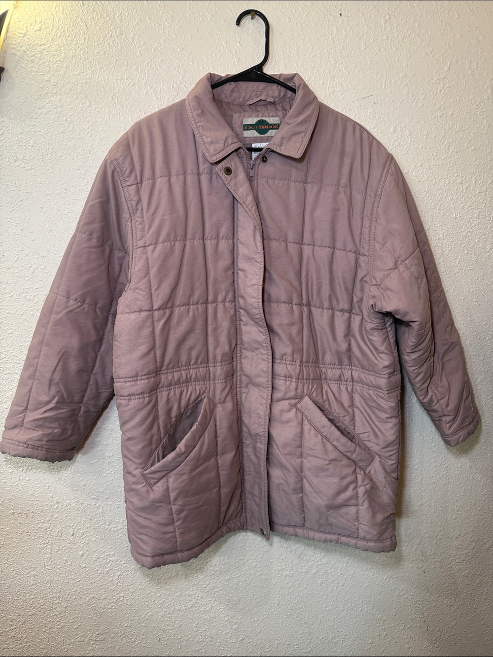 Classic Quilted Jacket in Dusty Rose by UNKNOWN